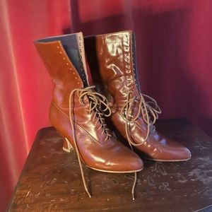 Brown Leather Memery "Rose" Boots